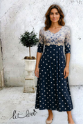 Ankle Length Dress with Sleeves - Let Love Clothing