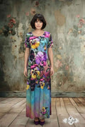 Ankle Length Dress with Sleeves