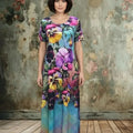 Ankle Length Dress with Sleeves - Let Love Clothing