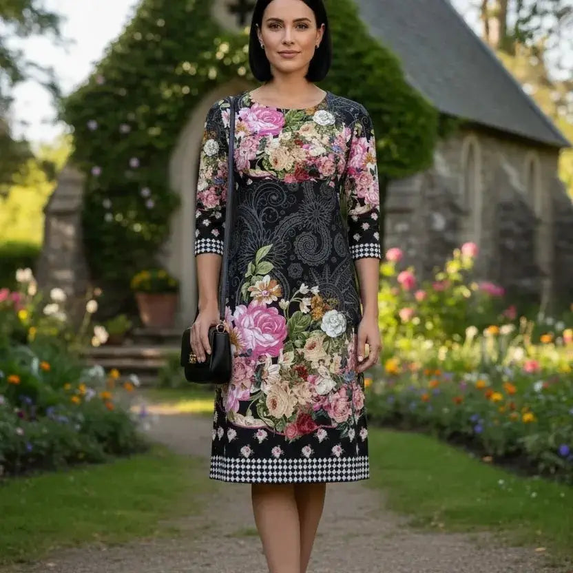 Dress Below the Knee, with Sleeves - Let Love Clothing