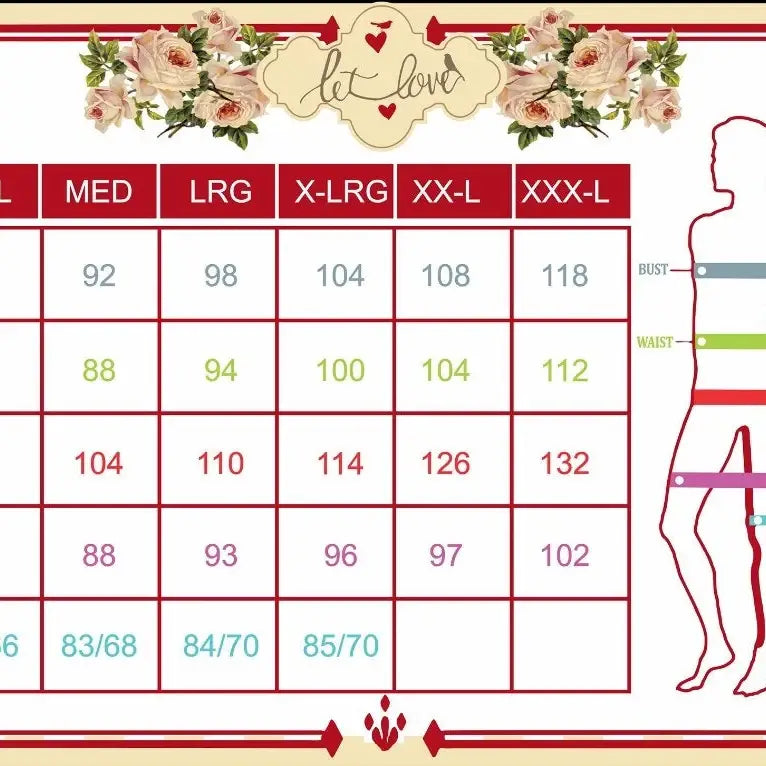 Sizing Chart - Let Love Clothing