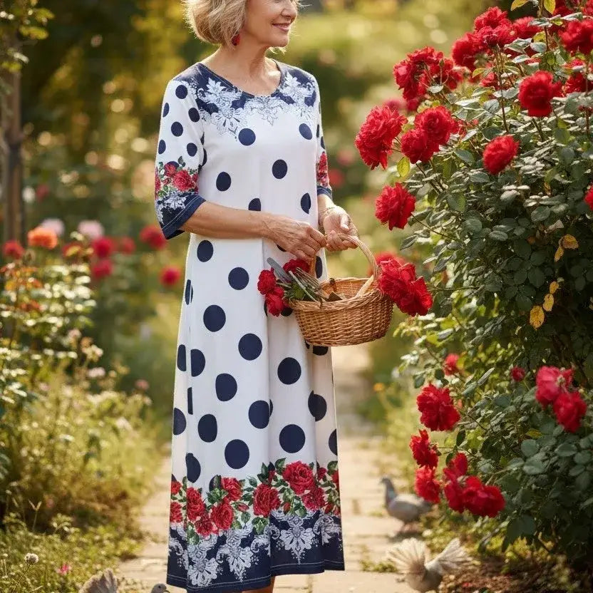 Ankle Length Dress with Sleeves - Let Love Clothing