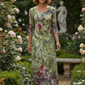 Ankle Length Dress with Sleeves - Let Love Clothing