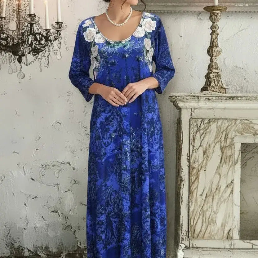 Ankle Length Dress with Sleeves - Let Love Clothing