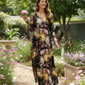 Ankle Length Dress with Sleeves - Let Love Clothing