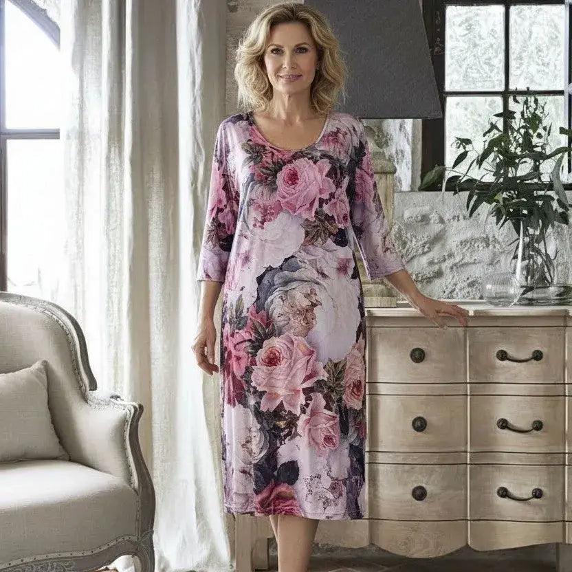 Dress with Sleeves, Below the knee - Let Love Clothing